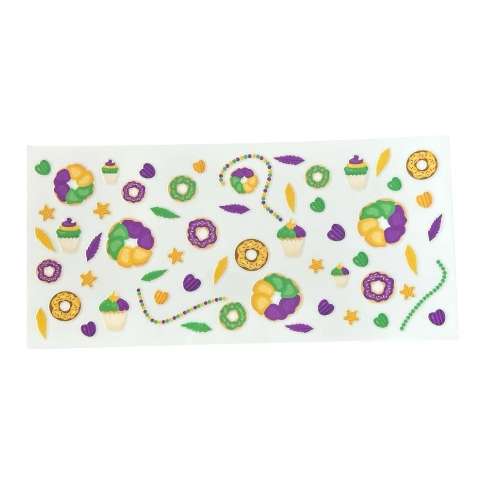 Mardi Gras Cup Decal Wrap 481